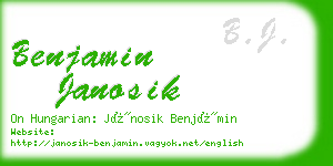 benjamin janosik business card